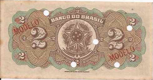 Reverso de 2 mil-réis (1923) - 1923-1930 Banco do Brasil, Modelos
