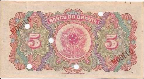 Reverso de 5 mil-réis (1923) - 1923-1930 Banco do Brasil, Modelos
