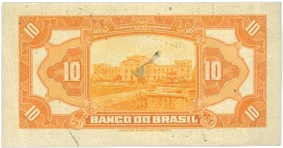 Reverso de 10 mil-réis (1923) - 1923-1930 Banco do Brasil