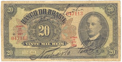 Anverso de 20 mil-réis (1923) - 1923-1930 Banco do Brasil