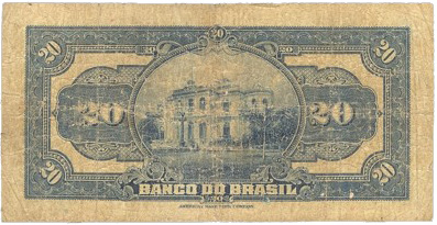 Reverso de 20 mil-réis (1923) - 1923-1930 Banco do Brasil