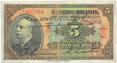 Anverso de 5 mil-réis (1930) - 1923-1930 Banco do Brasil
