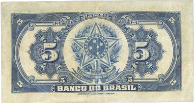 Reverso de 5 mil-réis (1930) - 1923-1930 Banco do Brasil