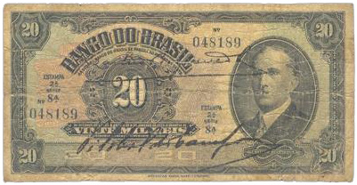 Anverso de 20 mil-réis (1930) - 1923-1930 Banco do Brasil