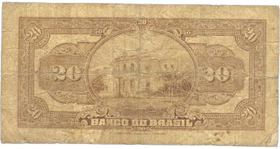 Reverso de 20 mil-réis (1930) - 1923-1930 Banco do Brasil
