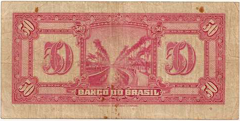 Reverso de 50 mil-réis (1930) - 1923-1930 Banco do Brasil