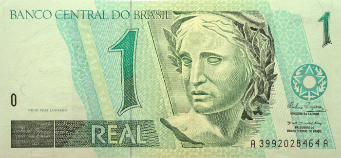 Anverso de 1 real (1994-1996) - 1994-2011 Reais, 1ª. família