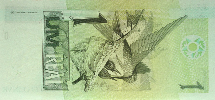 Reverso de 1 real (1997-2003) - 1994-2011 Reais, 1ª. família