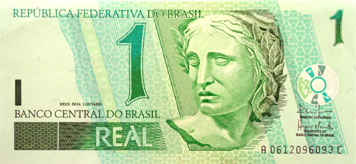 Anverso de 1 real (2003) - 1994-2011 Reais, 1ª. família