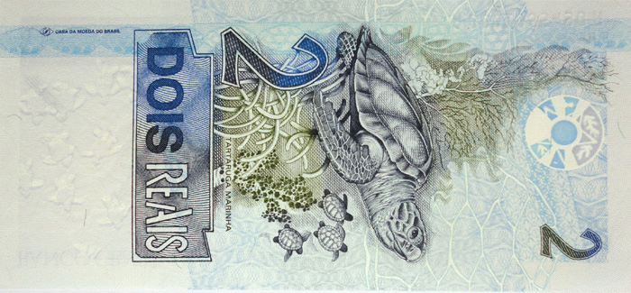 Reverso de 2 reais (2001-2009) - 1994-2011 Reais, 1ª. família