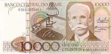 10.000 cruzeiros (1984-1985) - 1980-1985 Cruzeiros, 2ª. vez - 2ª. família