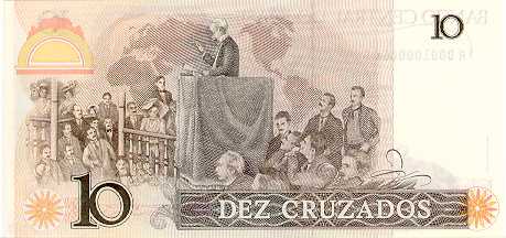Reverso de 10 cruzados (1986-1987) - 1986-1988 Cruzados