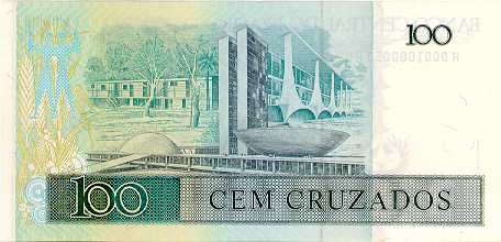 Reverso de 100 cruzados (1986-1988) - 1986-1988 Cruzados