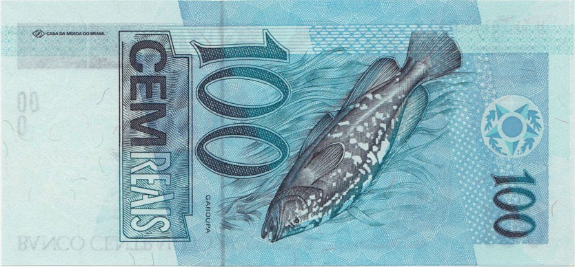 Reverso de 100 reais (1994) - 1994-2011 Reais, 1ª. família