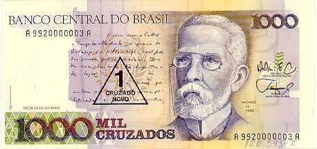 1 cruzado novo (1989) - 1989-1990 Cruzados Novos