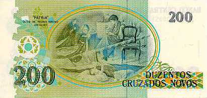 Reverso de 200 cruzados novos (1989) - 1989-1990 Cruzados Novos