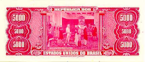 Reverso de 5 cruzeiros novos (1966) - 1967-1967 Cruzeiros Novos, Cruzeiros carimbados