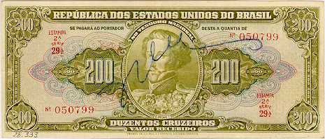 Anverso de 200 cruzeiros (1949) - 1948-1968 Cruzeiros, Thomas de la Rue