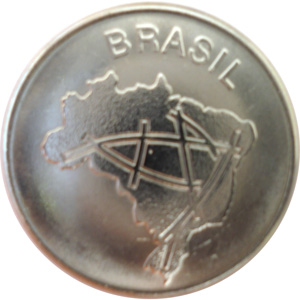 Anverso de 10 cruzeiros (1980-1984) - 1979-1984 Cruzeiros, 2ª. família - Inox