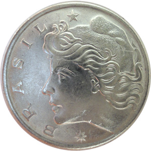 Anverso de 50 centavos de cruzeiro (1975-1979) - 1970-1979 Cruzeiros, 1ª. família