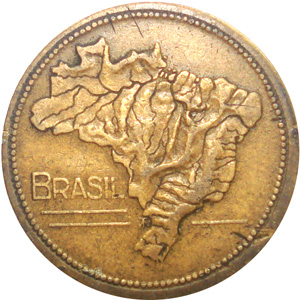 Anverso de 1 cruzeiro (1942-1945) - 1942-1956 Cruzeiros, série Vargas