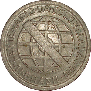 Anverso de 200 réis (1932) - 1932-1932 400 anos de colonização - Vicentinas