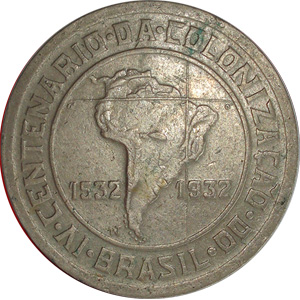 Anverso de 400 réis (1932) - 1932-1932 400 anos de colonização - Vicentinas
