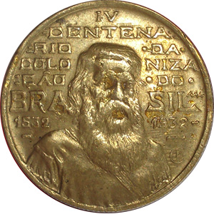 Anverso de 500 réis (1932) - 1932-1932 400 anos de colonização - Vicentinas