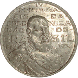 Anverso de 2 mil-réis (1932) - 1932-1932 400 anos de colonização - Vicentinas