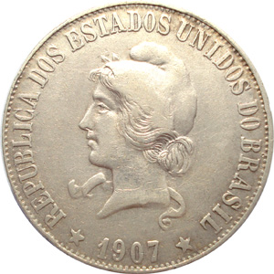 Anverso de 2 mil-réis (1906-1912) - 1906-1912 Peso em gramas
