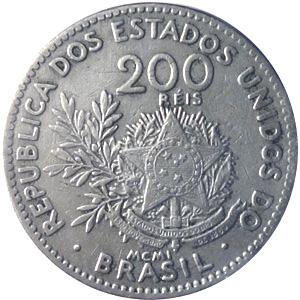 Anverso de 200 réis (1901) - 1901-1901 Data em algarismos romanos