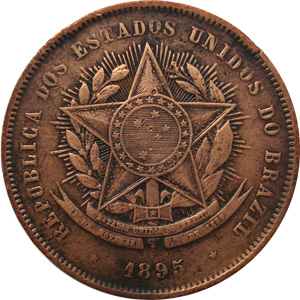 Anverso Rs 0$020 (1889-1922 República)