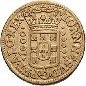 Anverso de moeda da série 1714-1727 Casa da Moeda da Bahia - Ouro