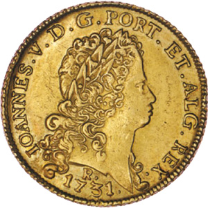 Anverso R 12$800-8 escudos - Rio - escudo itálico, 1o. tipo de efígie, sem sobrancelha