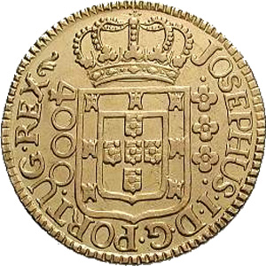 Anverso R 4$000-3o. tipo - JOSEPHUS / DOMINVS