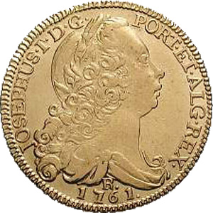 Anverso de 6.400 réis (1751-1777) - 1751-1777 Casa da Moeda do Rio - Ouro