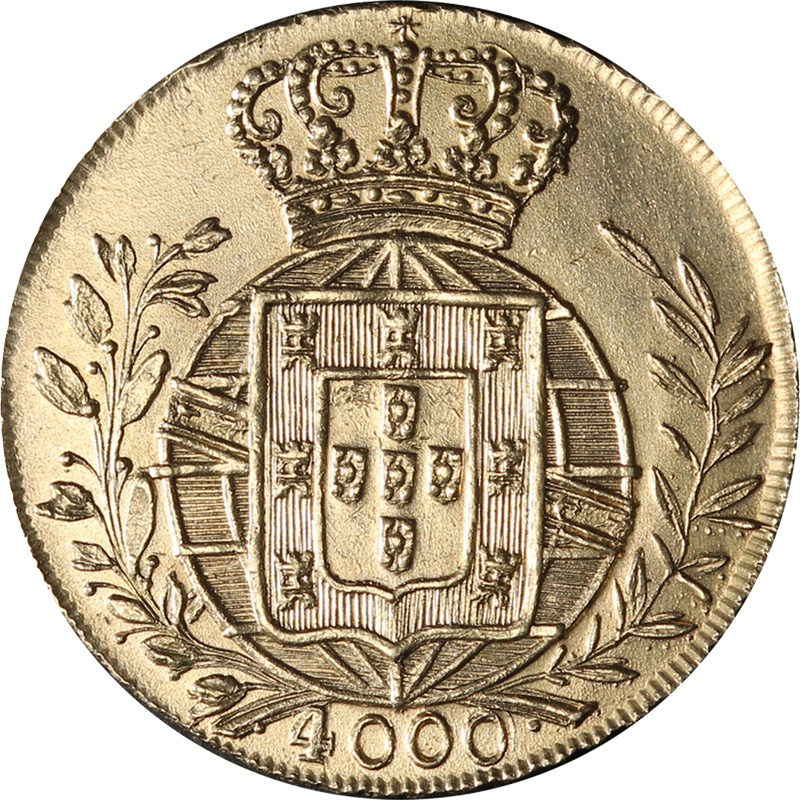 Anverso de 4.000 réis (1818-1822) - 1818-1822 Reino Unido - Ouro