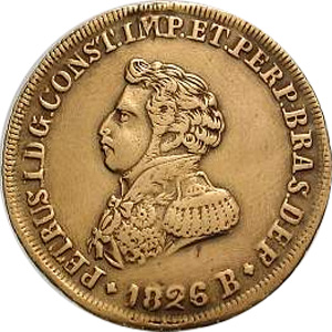 Anverso de 4.000 réis (1825-1828) - 1823-1830 D. Pedro I - Ouro
