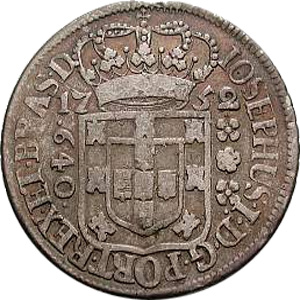 Anverso de 640 réis (1752-1756) - 1752-1776 Casa da Moeda de Lisboa - Prata