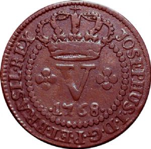 Anverso de moeda da série 1768-1776 Casa da Moeda de Lisboa² - Cobre