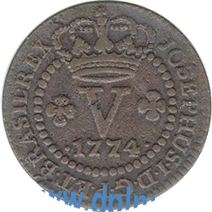 Anverso de 5 réis (1774) - 1768-1776 Casa da Moeda de Lisboa² - Cobre