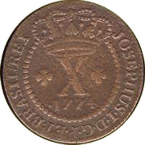 Anverso de 10 réis (1774-1776) - 1768-1776 Casa da Moeda de Lisboa² - Cobre