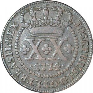 Anverso de 20 réis (1773-1776) - 1768-1776 Casa da Moeda de Lisboa² - Cobre