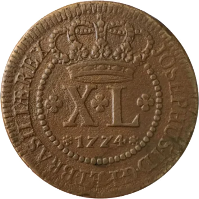 Anverso de 40 réis (1774) - 1768-1776 Casa da Moeda de Lisboa² - Cobre