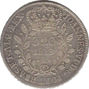 Anverso de 320 réis (1818) - 1818-1822 Patacas, Casa da Moeda do Rio - Prata