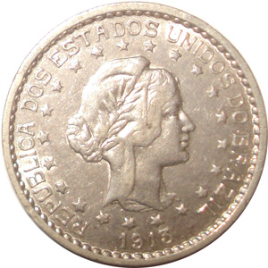Anverso de 500 réis (1913) - 1913-1913 Estrelas soltas
