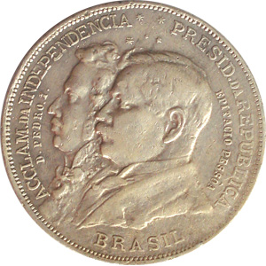 Anverso de 2 mil-réis (1922) - 1922-1922 100 anos da Independência