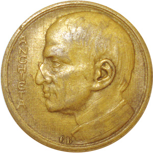 Anverso de 1 mil-réis (1935) - 1935-1935 Ilustres, 1ª. série, 1ª. emissão