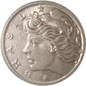 Anverso de 20 centavos de cruzeiro (1970) - 1970-1979 Cruzeiros, 1ª. família