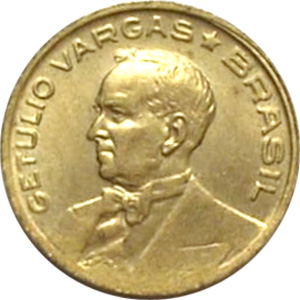 Anverso de 10 centavos de cruzeiro (1944-1947) - 1942-1956 Cruzeiros, série Vargas